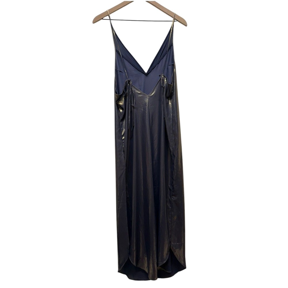 Free People Metallic Bronze Slip Maxi Dress - Picture 4 of 11